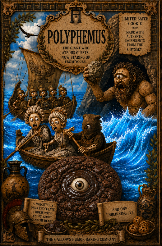 Polyphemus — Limited batch dark chocolate cookie poster
