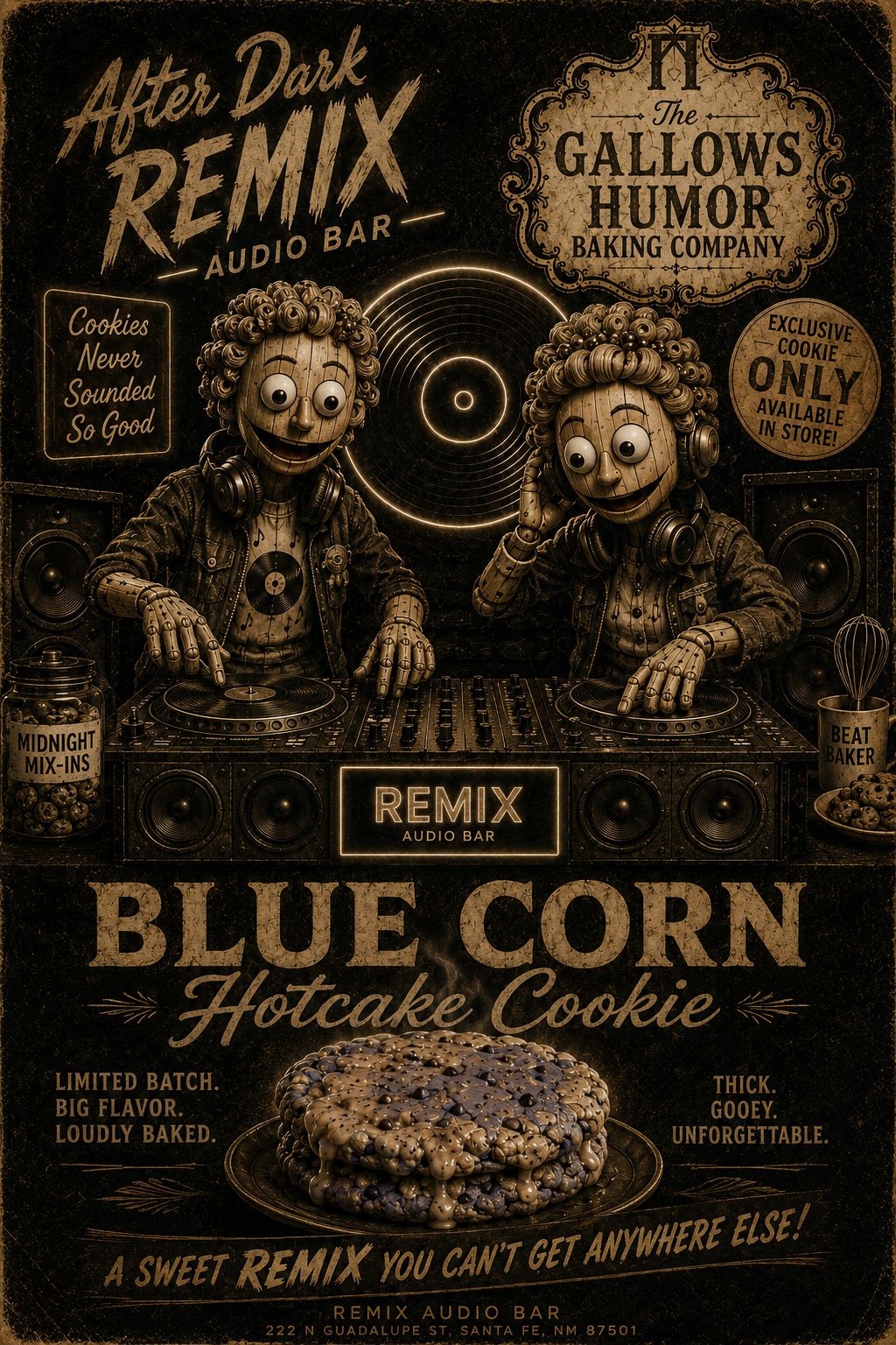 After Dark Remix Audio Bar — Blue Corn Hotcake Cookie poster
